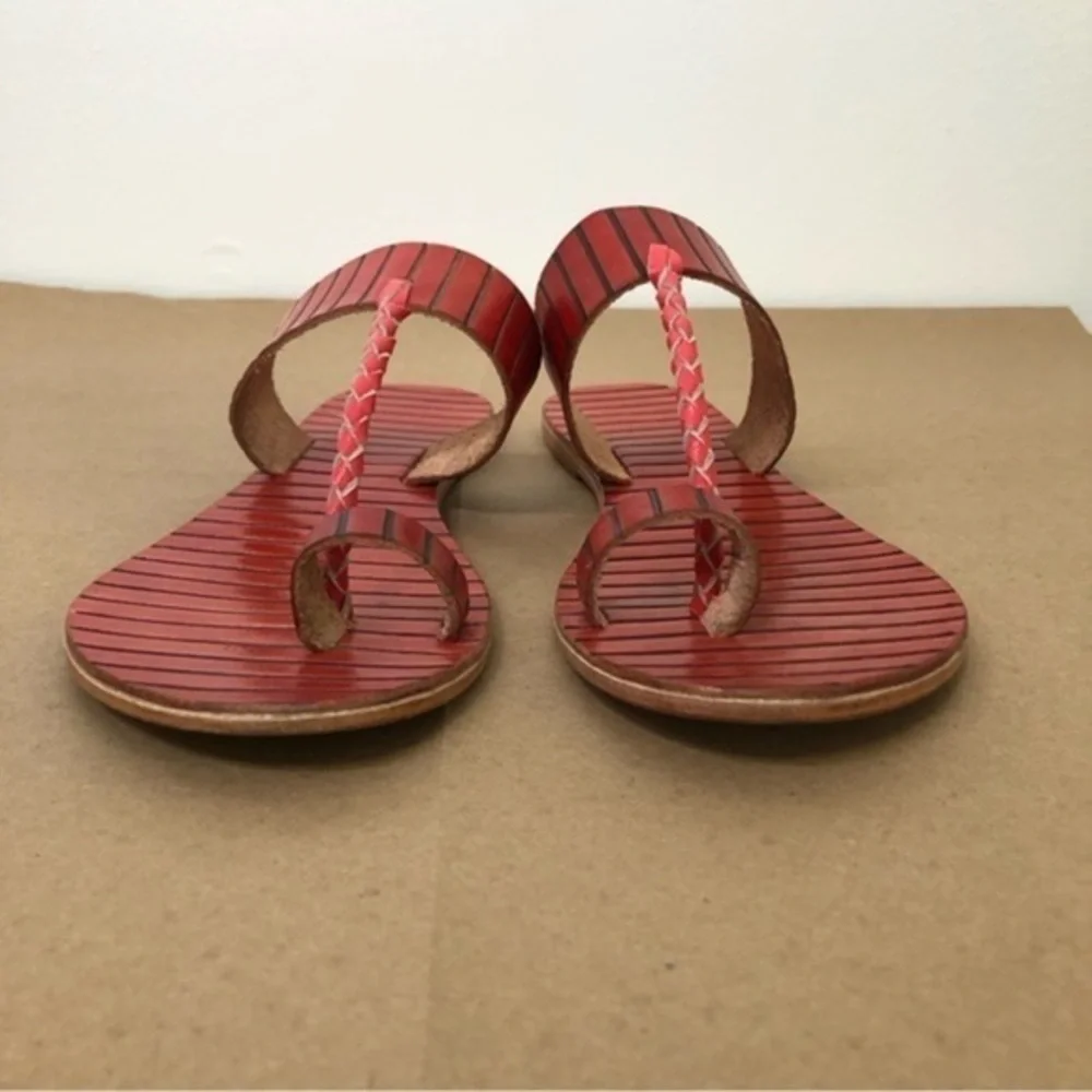 Free People Bora Bora Braided Leather Slip-on Sandals Size 37 - Picture 3 of 7